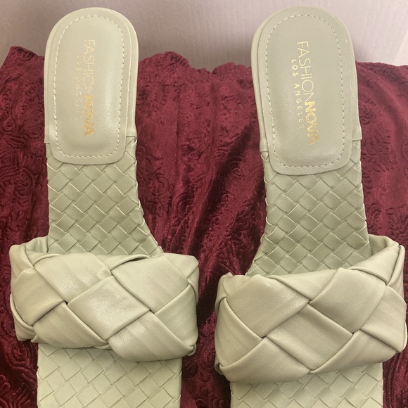 Fashion Nova Shoes - Fashion Nova Cherish Me Heeled Sandals in color Sage Size 10